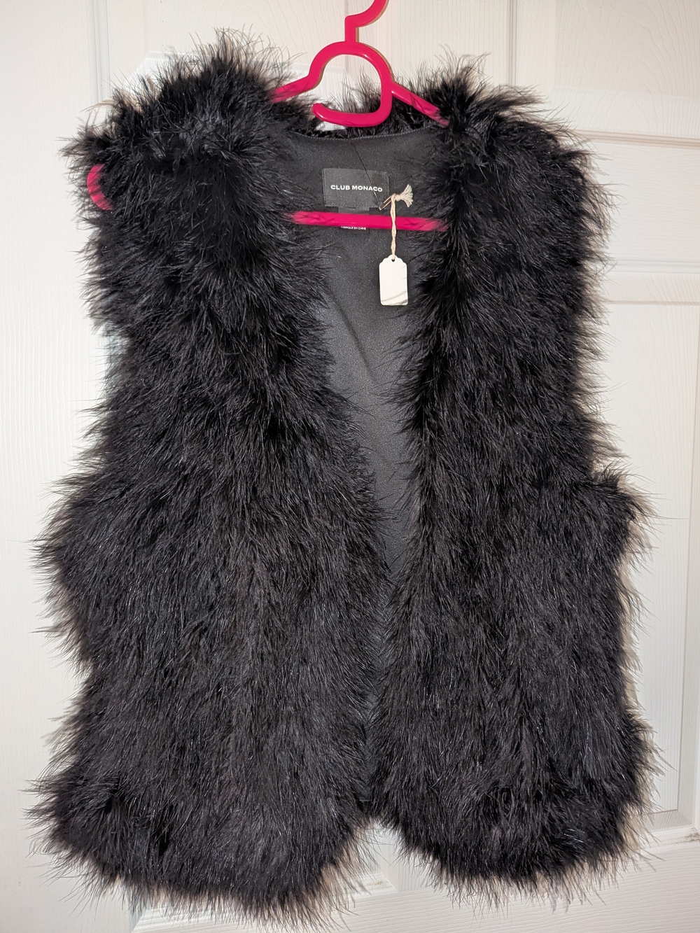 Club Monaco Black Feather Vest